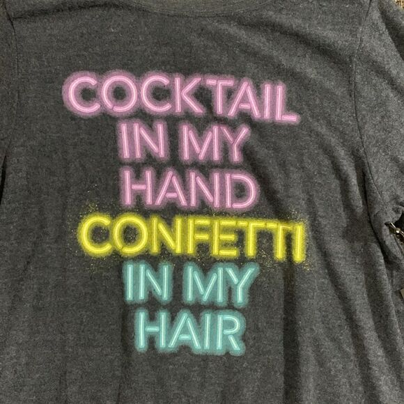 Wildfox Cocktail In My Hand Graphic Pullover Sweatshirt - Picture 3 of 6